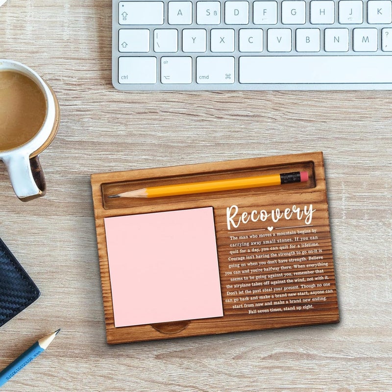 akeke Gifts for Him Recovery Gift, AA NA Recovery Gift, Sobriety Anniversary, Addiction Recovery, Sober Anniversary, Sobriety Gift Self-Stick Note Pad Holders GAA44 - Image 3
